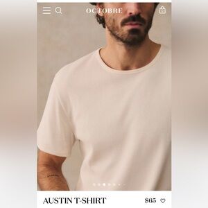 Octobre editions men’s crew neck ribbed t shirt